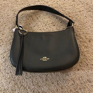 Coach purse black with crossbody strap